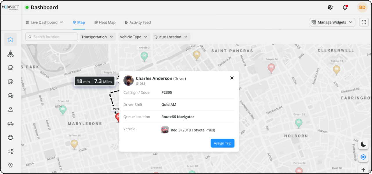 Live Route Monitoring for Corporate Event Transportation