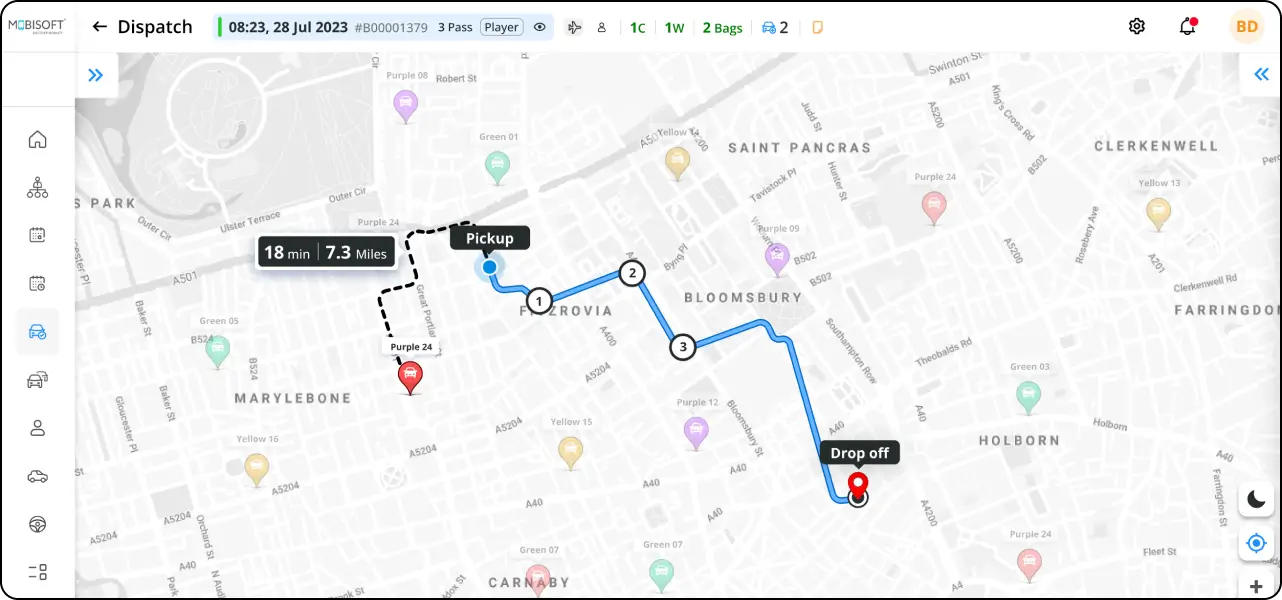 AI-led route optimization for event transportation management