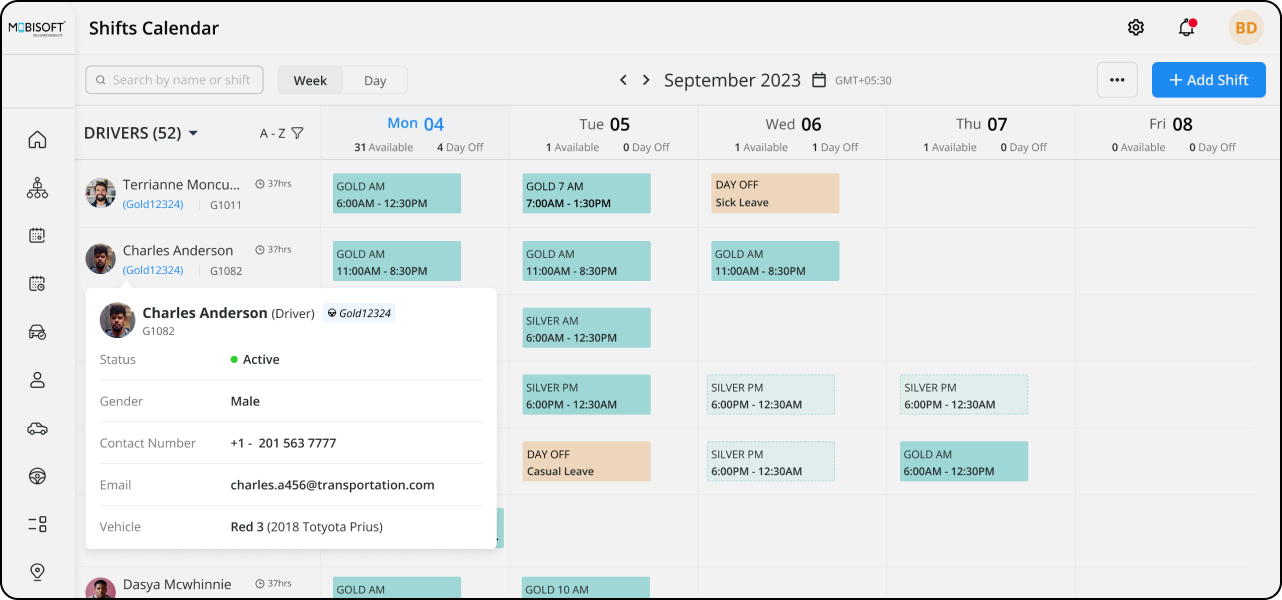 Dynamic scheduling algorithm for event transportation management