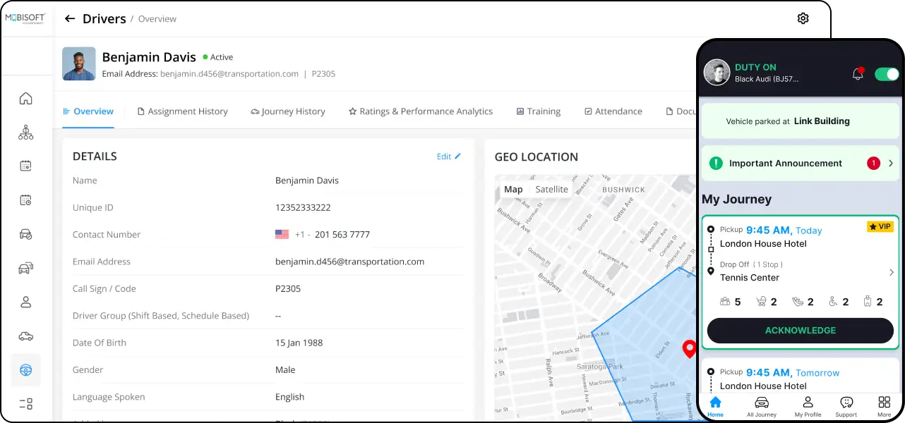 Optimized chauffeur workflows for event transportation