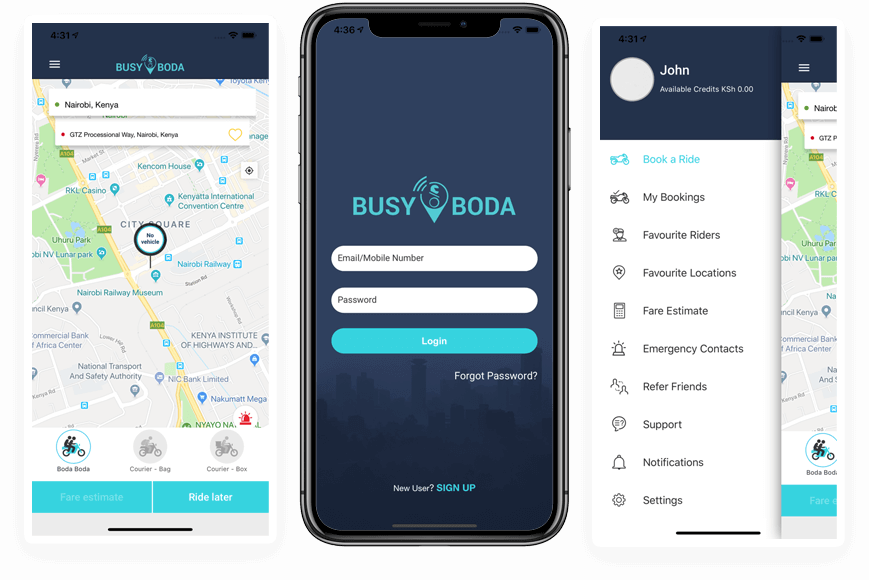 Admin Panel of BusyBoda