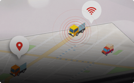 Vehicle fleet tracking on a map