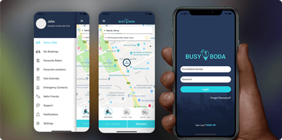 Motorbike hailing and on-demand courier solution for Kenya, case study Mobisoft Infotech