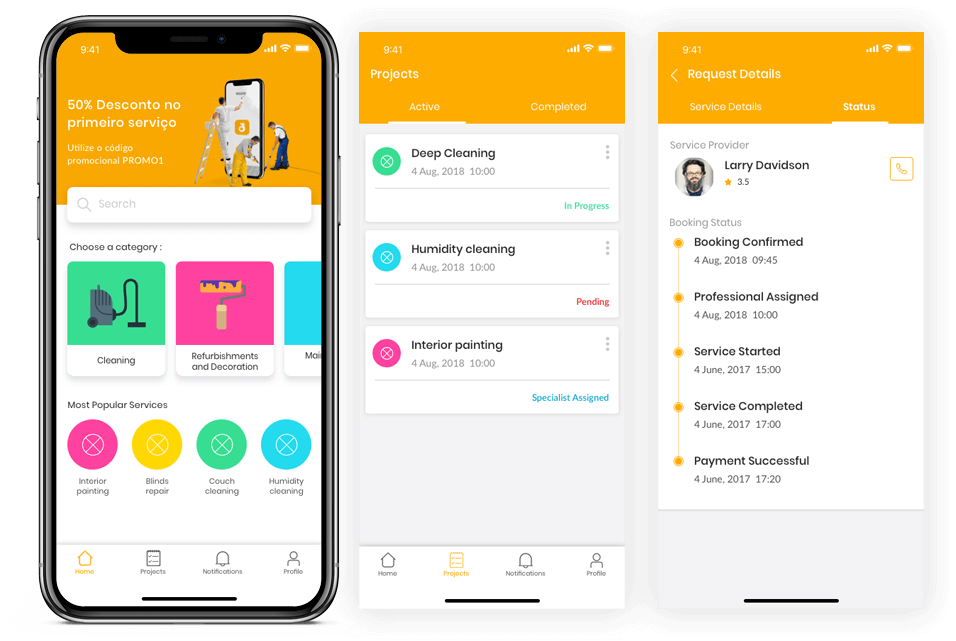 Admin Panel of on-demand-home-service