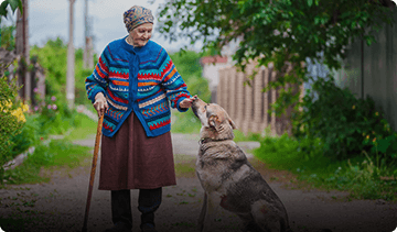 Old lady in village