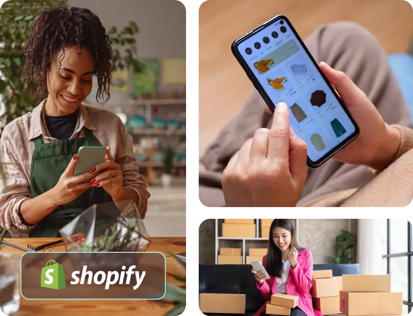 Call to action for Shopify mobile app