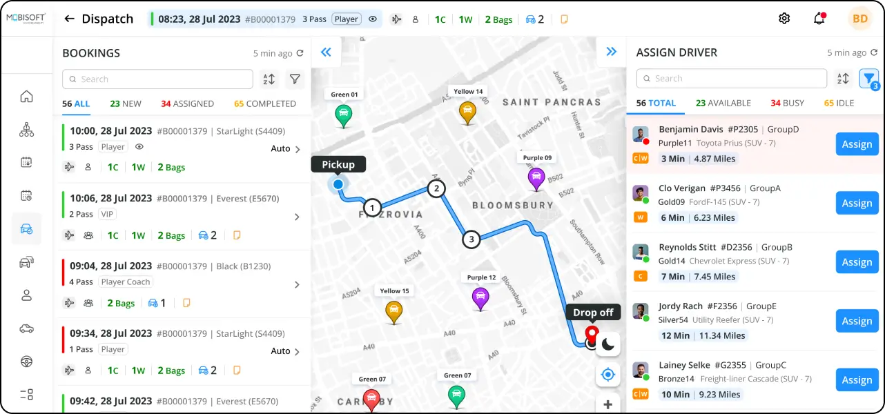 Smart Resource Allocation for Fleet Management and Event Logistic